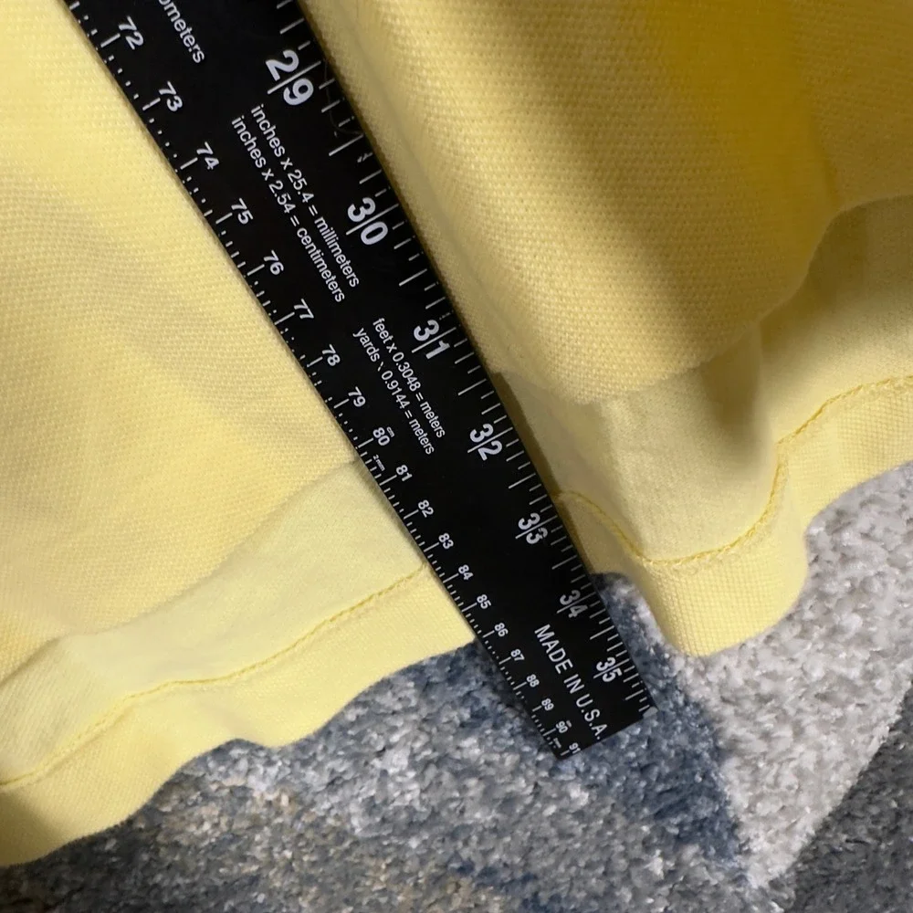 Polo Ralph Lauren Polo Shirt Mens 2XL Yellow Excellent Short Sleeve Cotton Pique